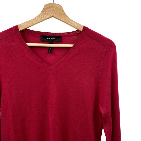 Isabel Marant 38 Cashmere fuchsia pink V-neck Sweater